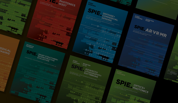 SPIE Proceedings covers in arranged in a stack